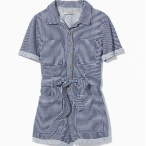 Urban Outfitters Carmen Belted Button-Front Romper